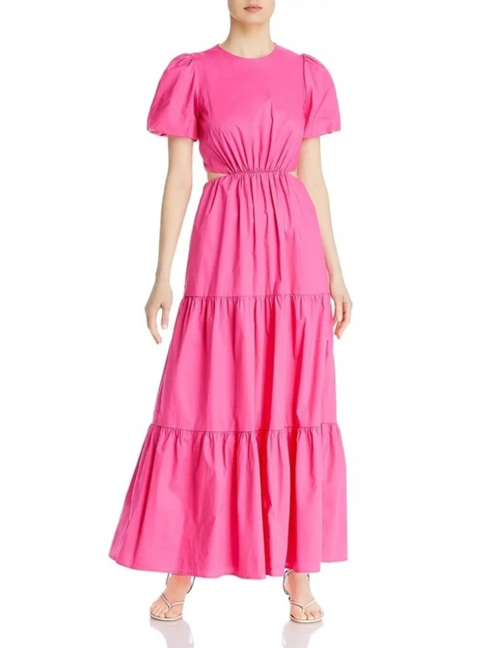 WAYF Plaza Cut Out Tiered Maxi Dress